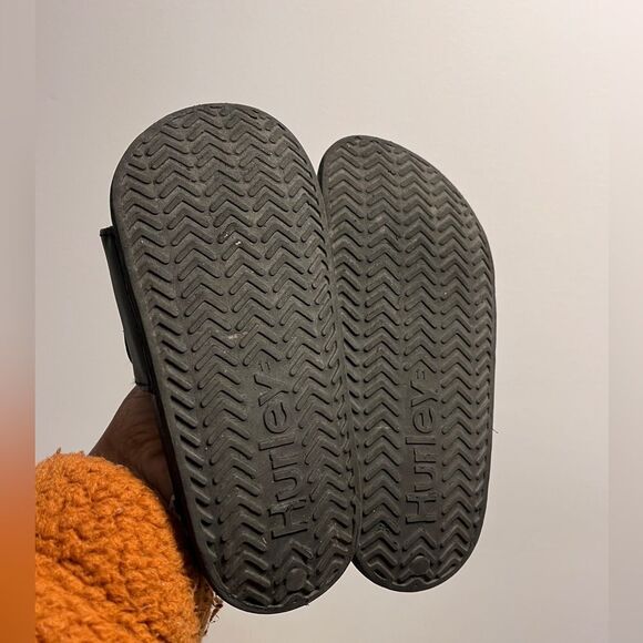 Hurley Black Velcro Slide Sandals Sz 11 - Picture 4 of 4